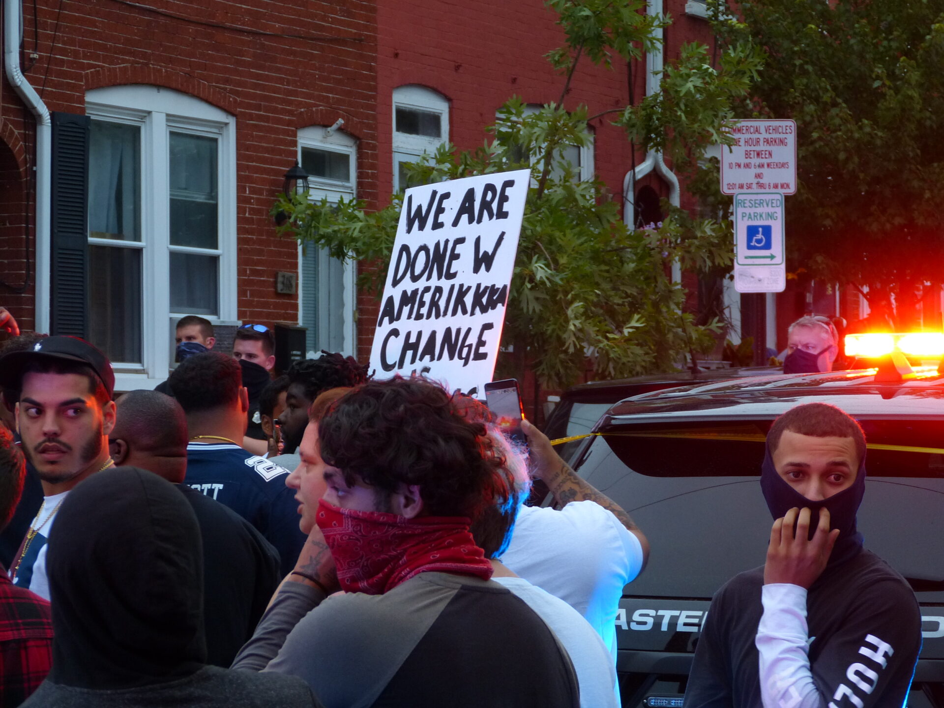 A crowd gathers following a fatal police officer-involved shooting in the 300 block of Laurel Street in Lancaster on Sunday, Sept. 13, 2020. (Photo: Tim Stuhldreher) 