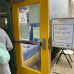 The entrance into the SACA vaccination clinic. (Photo: Emily Ritchey)