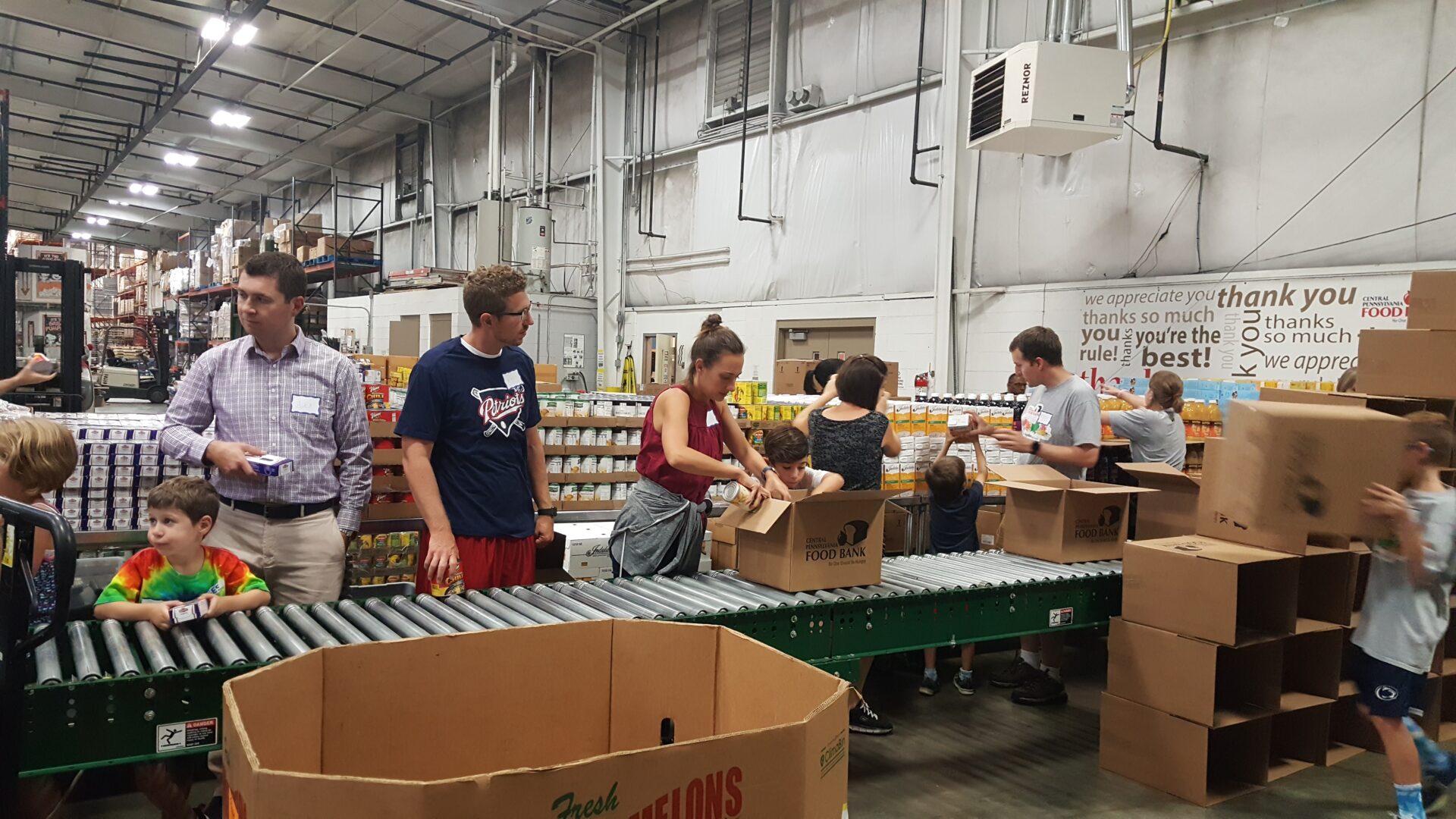 Food Boxes are packed at the Central PA Food Bank's headquarters in Harrisburg. (Source: Central PA Food Bank)